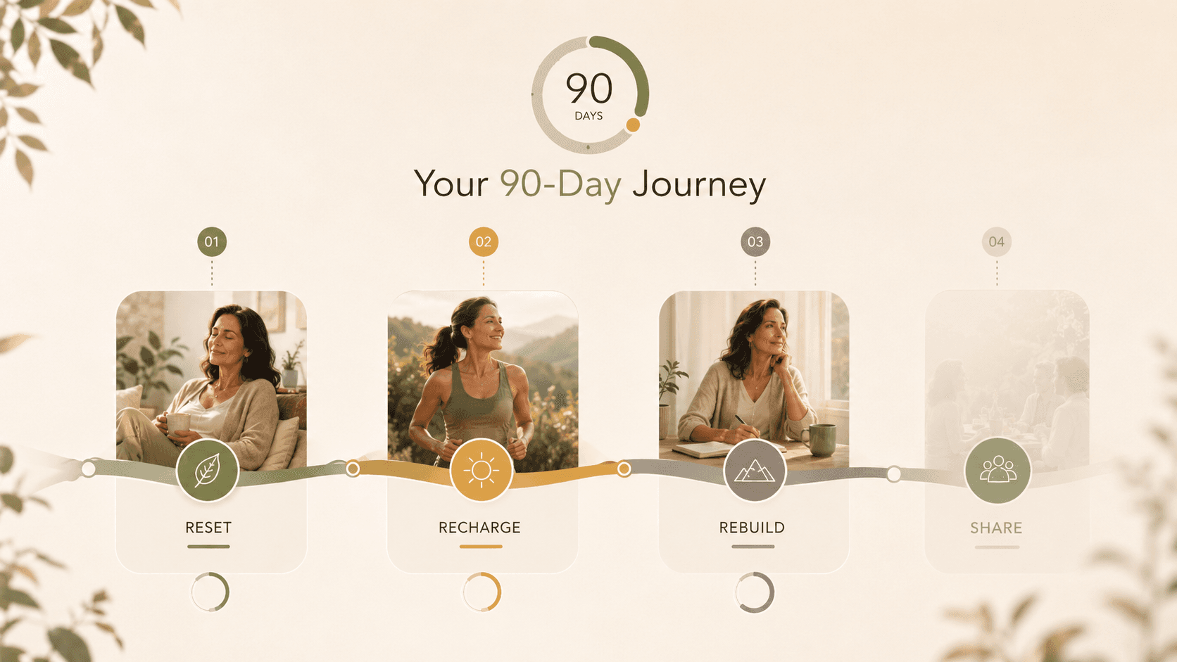 90-Day Journey — RESET, RECHARGE, REBUILD, SHARE